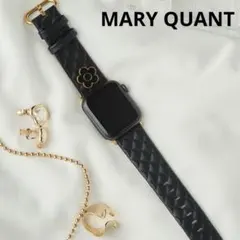 マリークワント　Apple Watch用 キルティングバンド　ブラック　黒