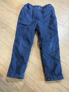 UNIQLO デニム風 ストレートパンツ　裏起毛　130cm