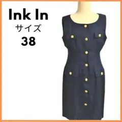 USED Ink In ノースリーブひざ丈ワンピース　サイズ38