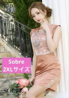 SOBRE 刺繍付きノースリーブドレス キャバドレス
