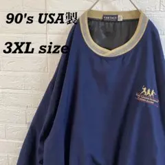 MLB 90sUSA製 超オーバーサイズナイロンジャケット プルオーバー