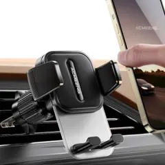 カー用品 車載スマホホルダー エアコン 吹き出し口 360度回転携帯ホルダー