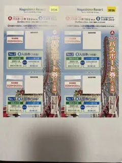 ナガシマスパーランド パスポート2枚セットのサムネイル