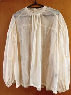 【新品未使用】DAZY-LESS チュール バルーンスリーブ シャツ Lサイズ