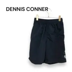 【DENNIS CONNER】ハーフパンツ　ワンポイントロゴ　ウエストゴムM 黒
