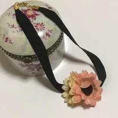 ベロア チョーカー 花