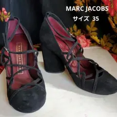 美品 MARC JACOBS レースアップパンプス チャンキーヒール