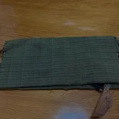 着物端切れ　緑チェック