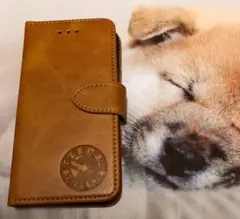 iphone12mini 柴犬焼印手帳ケース