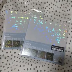 クリアホログラムシートシール　2個セット　セリア　Seria　推し活