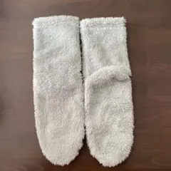 無印良品 婦人足なり直角ボアフリースルームソックス ライトグリーン