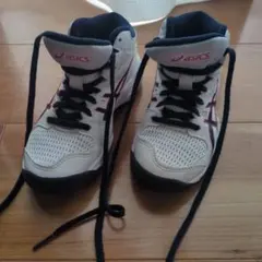asics キッズシューズ ホワイト/ネイビー/ピンク