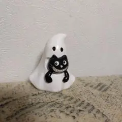 お化けと猫の置物、ハロウィン置物