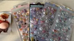 4枚セット 柴犬1匹　★ぷくぷくシール ぷっくり立体シール シール帳 シール交換