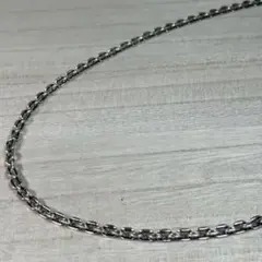 シルバー925 ベネチアンネックレス 約45cm （燻しあり）3.8×5.2 