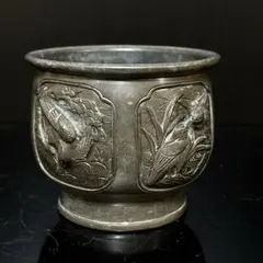 金谷浄雲 唐銅金箔散らし突羽板蓋置 7cm - メルカリ
