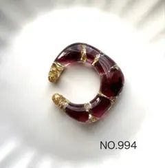 NO.994 イヤーカフ片耳用　天然石ガーネット