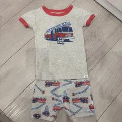 水通しのみ babyGAP　消防車　半袖パジャマ 18-24m 90cm 車柄のサムネイル
