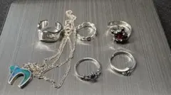 SILVER925 アクセサリーまとめ売り リング ネックレス シルバー925