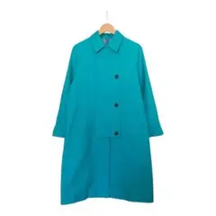 ポールスミス ロングコート チェック裏地　　ターコイズブルー