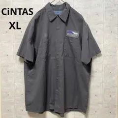 CINTAS ワークシャツ 半袖 企業ロゴ ワッペン XL グレーのサムネイル