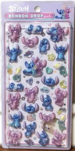 国内正規品 ディズニー スティッチ & エンジェル ボンボンドロップシール 新品