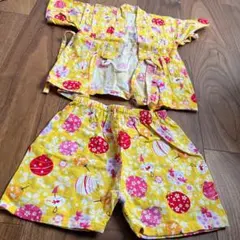 甚平　女の子　95 黄色 手毬