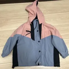 カジュアルジャケット フード付き ピンク グレー　アウター