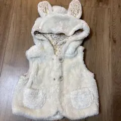 ウサギ耳付きフワフワベスト！　ブランシェス