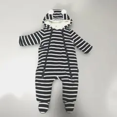 【最終値下げ】ストライプ柄ロンパース アウター