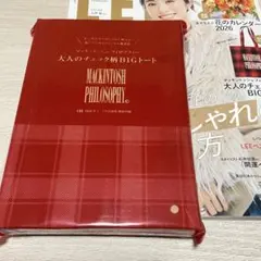 LEE 2023年1・2月号 付録　大人のチェック柄BIGトート