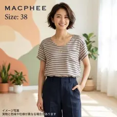 マカフィー トゥモローランド シルク ボーダー ブラウス 38 280