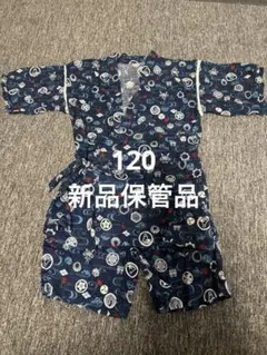 新品　甚平 120サイズ ネイビー 和柄　人気
