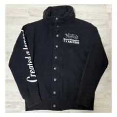 NORTON ノートン ボリュームネック ジャケット ブルゾン ブラック 刺繍