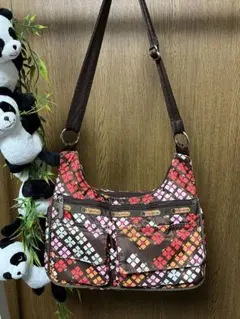 LeSportsac レスポートサック ショルダーバッグ 花柄 総柄 ブラウンのサムネイル