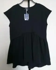 Ragout 新品未使用 シフォン切替チュニック 黒M
