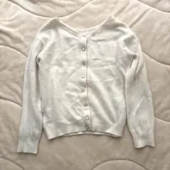 Apuweiser-riche ニットカーディガン M アンゴラ 羊毛 ホワイト