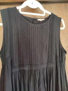 サマンサモスモス ノースリーブロングワンピース 黒 ブラック