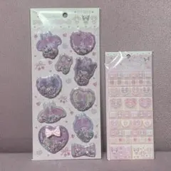 산리오 タイルシール シャカシャカシール ピアノ 쿠로미 マイメロ セット