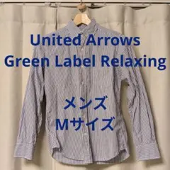 ストライプ柄 ボタンダウン長袖シャツ