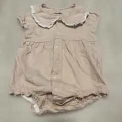 petit main 襟付きロンパース ピンク 70cm