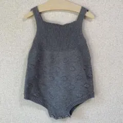 ドットニットロンパース 80cm ニットサロペット
