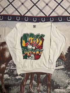 90s UNITED SPIRIT ラグラン スウェット ラスタカラー USA製