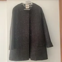 グレー ノーカラージャケット