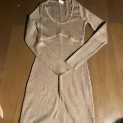 Abercrombie & Fitch ニットワンピース ベージュ Sのサムネイル