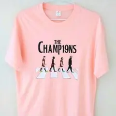 【レア】リバプール 19回目優勝記念Tシャツ ビートルズ風 ピンク XLサイズ