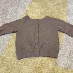 アプワイザーリッシェ　ブラウン ボタン付き 長袖ニットセーター