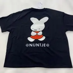 ミッフィー 70周年　ナインチェ　レディース　Tシャツ　サガラ刺繍　ブラック Ｍのサムネイル