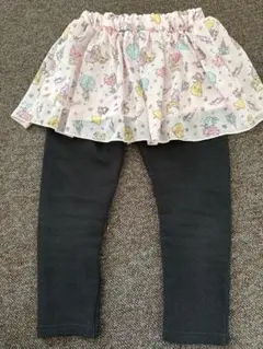 【ディズニープリンセス】 ズボン付きスカート　120cm 冬用