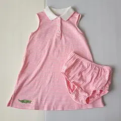 GYMBOREEノースリーブワンピース ピンクストライプ